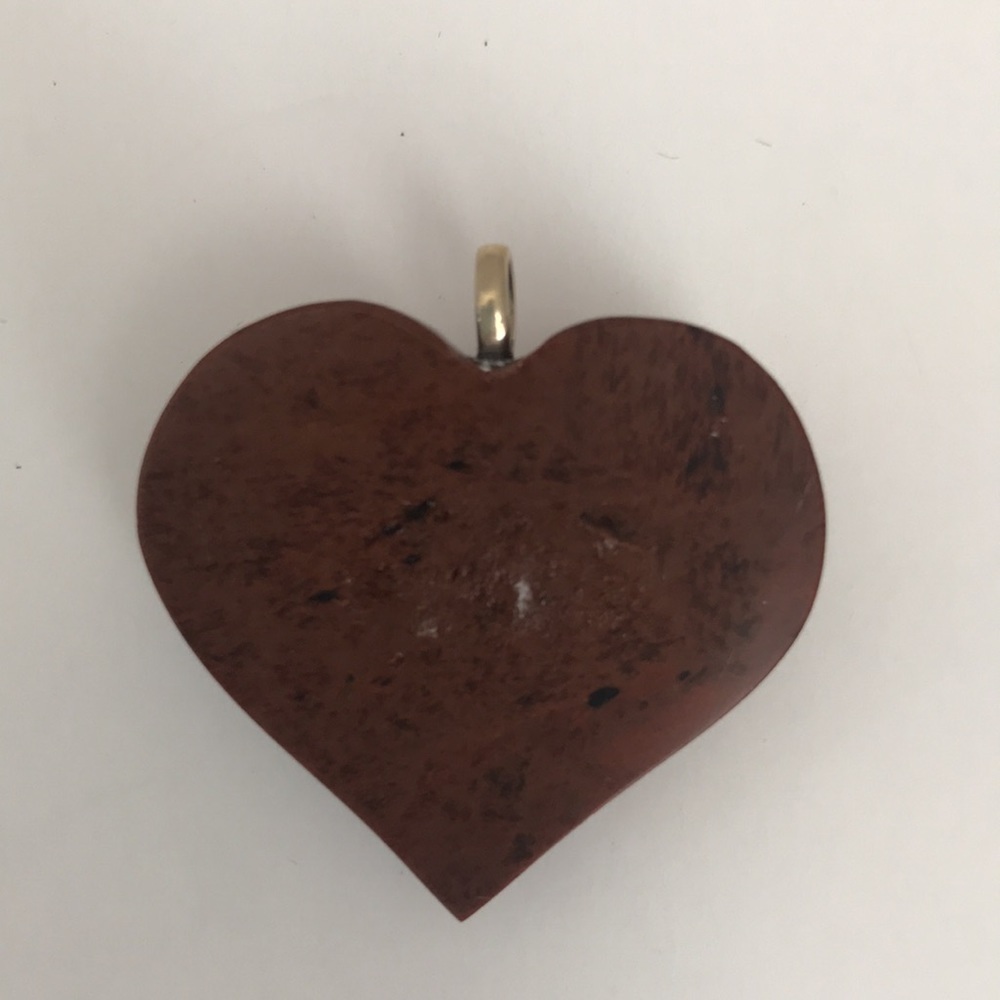 Obsidian Heart Pendant Mexico - Picture 2 of 2